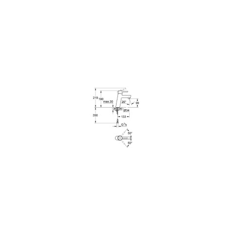 Grohe Concetto baterie lavoar stativ StarLight Chrome 23451001 [1]