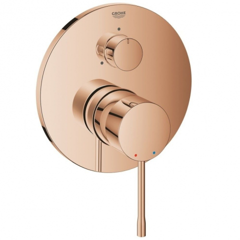 Baterii cada - Grohe Essence Baterie cada dus monocomanda incastrata, 3 iesiri, cupru (warm sunset)