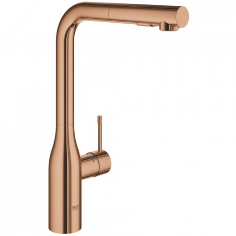 Bucatarie - Grohe Essence Baterie chiuveta bucatarie monocomanda cu dus extractibil, cupru (warm sunset)