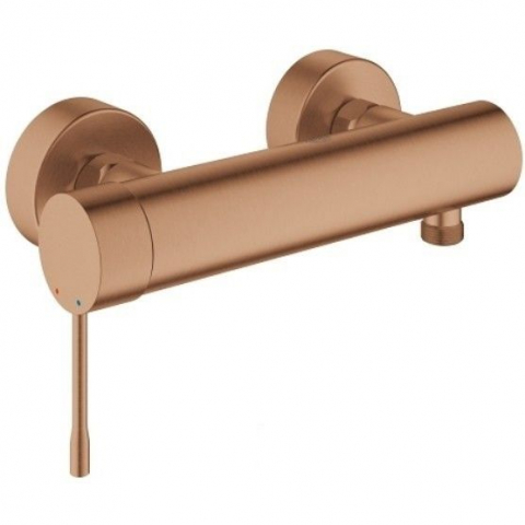 Baterii baie - Grohe Essence Baterie dus monocomanda, montaj pe perete, cupru mat (brushed warm sunset)