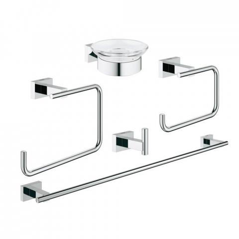 Accesorii lavoar - Grohe Essentials Cube Master Set accesorii baie 5 in 1