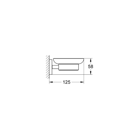 Grohe Essentials săpunieră perete crom-transparent 40444001 [1]