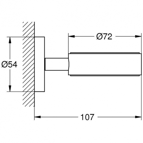 Grohe Essentials Suport pahar sau savoniera, antracit (hard graphite) [2]