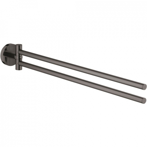 Cuiere si suporturi prosoape - Grohe Essentials Suport prosop baie tip bara cu brate mobile, antracit (hard graphite)