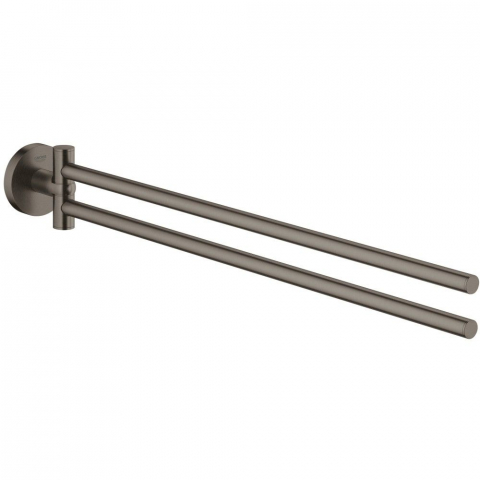 Cuiere si suporturi prosoape - Grohe Essentials Suport prosop baie tip bara cu brate mobile, antracit mat (brushed hard graphite)