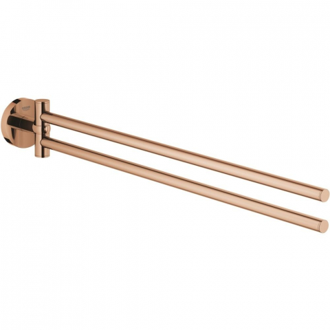 Cuiere si suporturi prosoape - Grohe Essentials Suport prosop baie tip bara cu brate mobile, cupru (warm sunset)