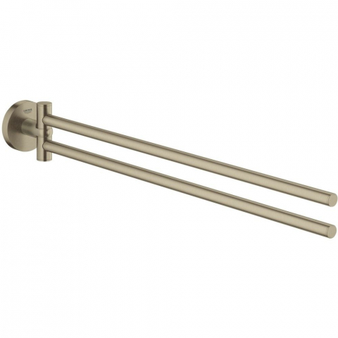 Cuiere si suporturi prosoape - Grohe Essentials Suport prosop baie tip bara cu brate mobile, nichel mat (brushed nickel)