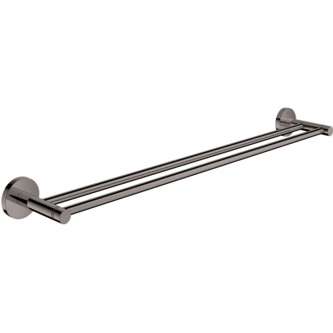 Cuiere si suporturi prosoape - Grohe Essentials Suport prosop baie tip bara dubla 60 cm, antracit (hard graphite)
