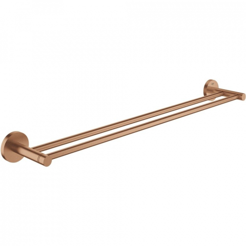 Cuiere si suporturi prosoape - Grohe Essentials Suport prosop baie tip bara dubla 60 cm, cupru mat (brushed warm sunset)