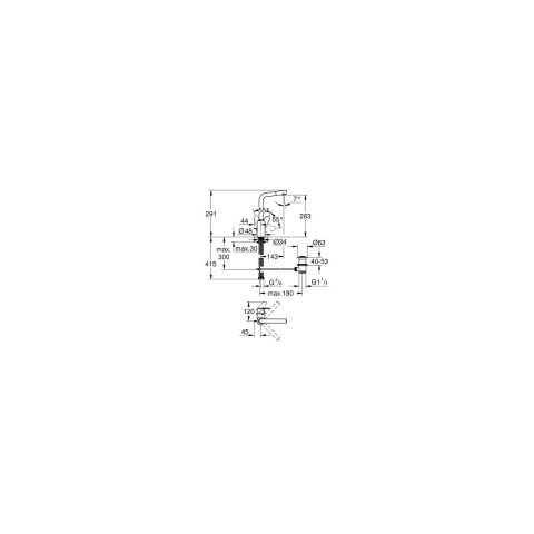 Grohe Eurodisc Cosmopolitan baterie lavoar stativ StarLight Chrome 23054003 [1]