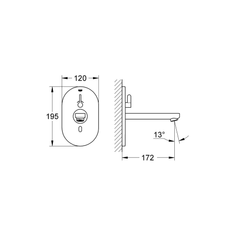 Grohe Eurosmart Cosmopolitan baterie lavoar ascuns electrică StarLight Chrome 36315000 [1]