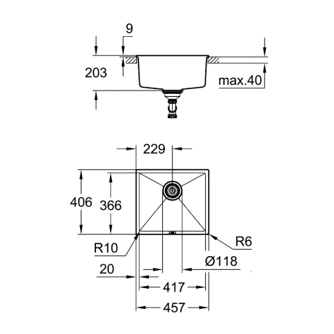 Grohe inserție scurgătoare 40852SD0 [1]