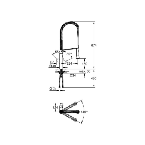 Grohe K7 baterie bucătărie pe picior SuperSteel 32950DC0 [1]