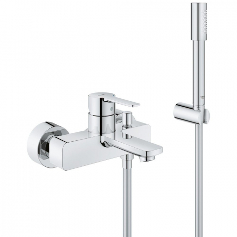 Baterii cada - Grohe Lineare Baterie cada dus monocomanda cu set dus, crom