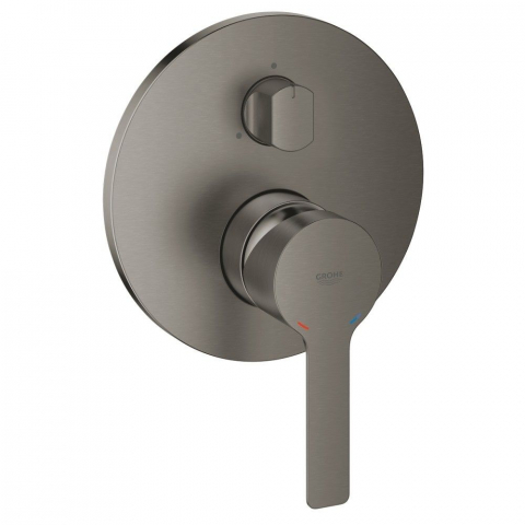 Baterii cada - Grohe Lineare Baterie cada dus monocomanda incastrata, 3 iesiri, antracit mat (brushed hard graphite)