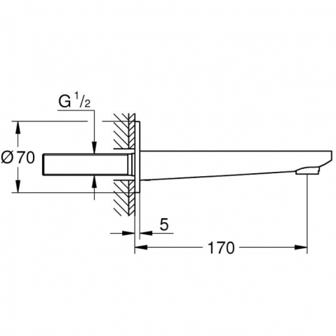Grohe Lineare Pipa cada, crom [1]