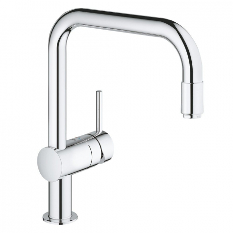 Bucatarie - Grohe Minta Baterie chiuveta bucatarie monocomanda cu dus extractibil, pipa U, crom