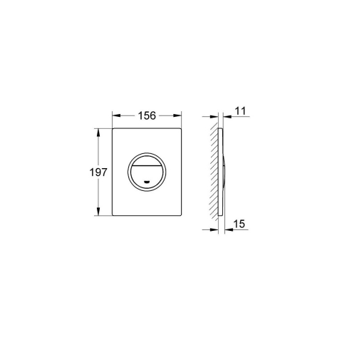 Grohe Nova buton de spălare pentru WC StarLight Chrome 38809000 [1]