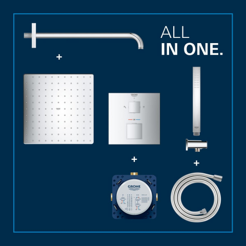 Grohe Precision Cube set de duș ascuns cu termostat da crom 34879000 [3]