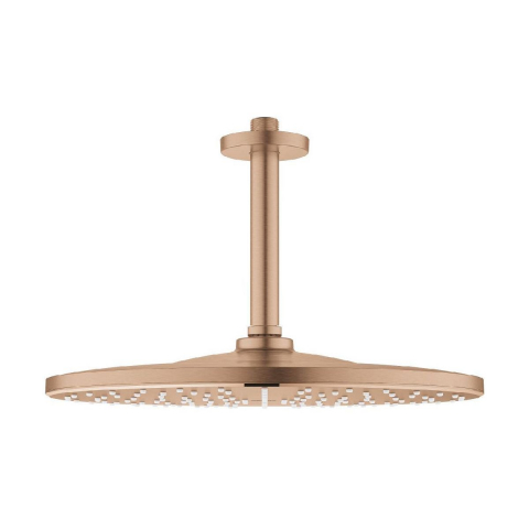 Sisteme de dus - Grohe Rainshower cap de duș cu braț 31x31 cm rotund Brushed Warm Sunset 26560DL0