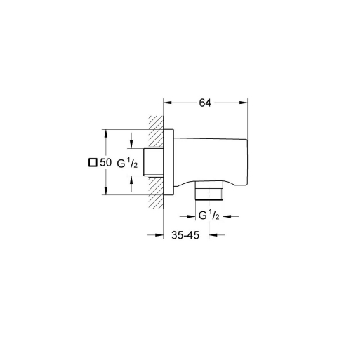 Grohe Rainshower conexiune unghiulară alb 27076LS0 [1]