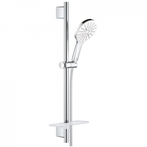 Sisteme de dus - Grohe Rainshower Eco SmartActive 130 Set dus cu bara 60 cm si savoniera, crom/alb (moon white)