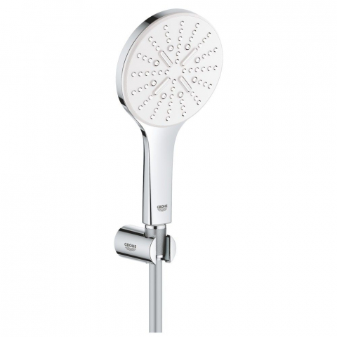 Seturi de dus - Grohe Rainshower Eco SmartActive 130 Set dus cu suport fix, crom/alb (moon white)
