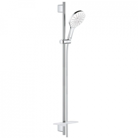 Seturi de dus - Grohe Rainshower Eco SmartActive 150 Set dus cu bara 90 cm si savoniera, crom/alb (moon white)