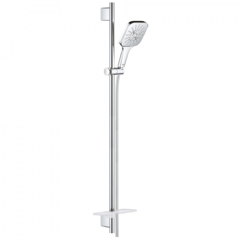 Sisteme de dus - Grohe Rainshower SmartActive 130 Cube Set dus cu bara 90 cm si savoniera, crom