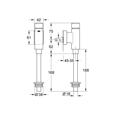 Grohe Rondo supapă de perete StarLight Chrome 37342000 [1]