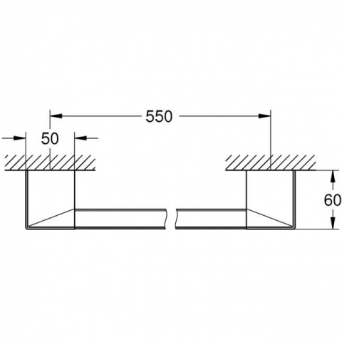 Grohe Selection Cube Suport prosop baie tip bara 60 cm [2]