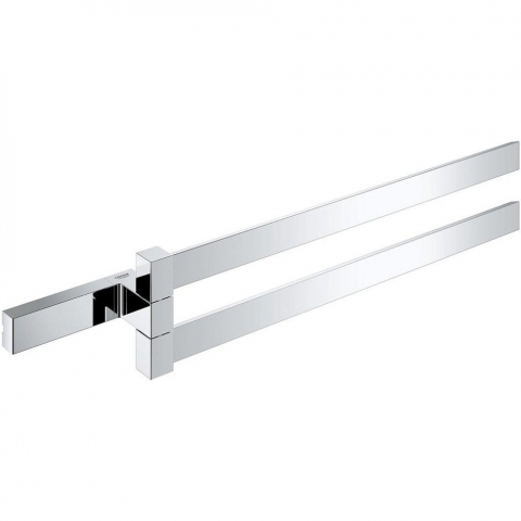 Cuiere si suporturi prosoape - Grohe Selection Cube Suport prosop baie tip bara dubla 40 cm