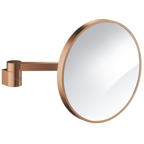 Oglinzi simple - Grohe Selection Oglinda cosmetica Ø20 cm, cupru mat (brushed warm sunset)