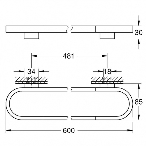 Grohe Selection Suport prosop baie multifinctional tip bara 60 cm, auriu (cool sunrise) [1]