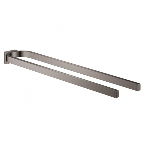 Cuiere si suporturi prosoape - Grohe Selection Suport prosop baie tip bara dubla 36 cm, antracit (hard graphite)
