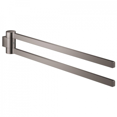 Cuiere si suporturi prosoape - Grohe Selection Suport prosop baie tip bara dubla 40 cm, antracit (hard graphite)