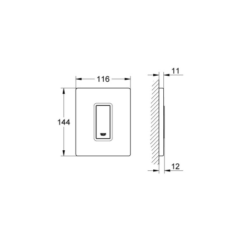 Grohe Skate buton de spălare pentru pisoar SuperSteel 38784SD0 [1]
