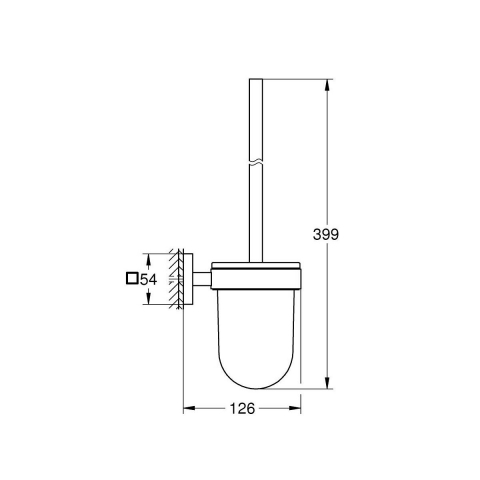 Grohe Start Cube perie de toaletă lipit negru 409772430 [1]