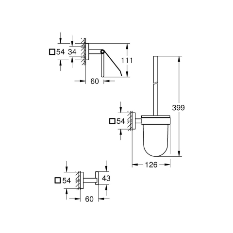 Grohe Start Cube set de accesorii 3 în 1 crom 41123000 [1]