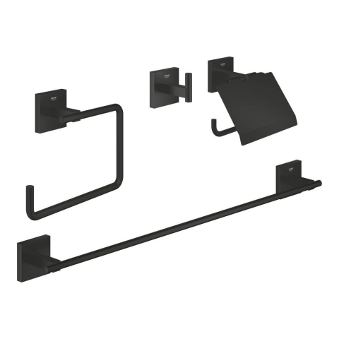 Accesorii lavoar - Grohe Start Cube set de accesorii 4 în 1 negru 411152430