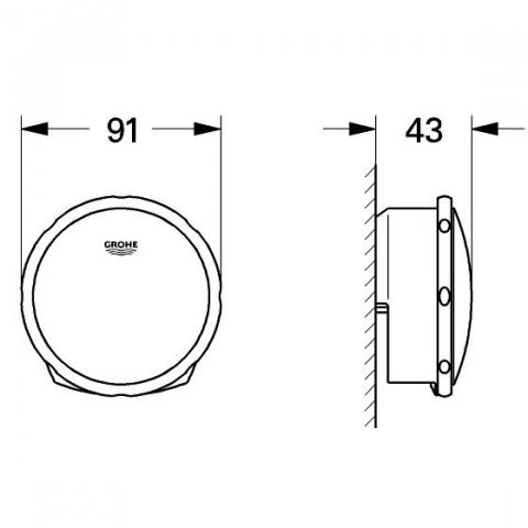 Grohe Talentofill Set final pentru sifon cada cu alimentare prin preaplin, crom [1]