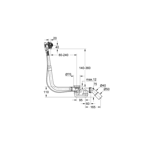 Grohe Talentofill sifon pentru cadă Brushed Warm Sunset 28990DL0 [1]