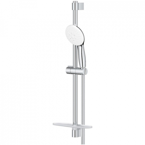 Seturi de dus - Grohe Tempesta Cube 110 Set dus cu bara 60 cm cu furtun metalic si savoniera, 2 jeturi