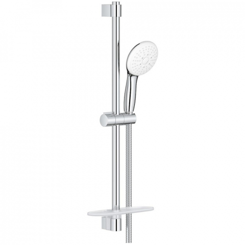 Grohe Tempesta Cube 110 Set dus cu bara 60 cm cu furtun metalic si savoniera, 2 jeturi [1]