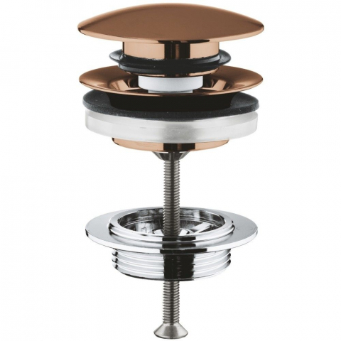Sifoane si ventile lavoar - Grohe Ventil click-clack, cupru mat (brushed warm sunset)