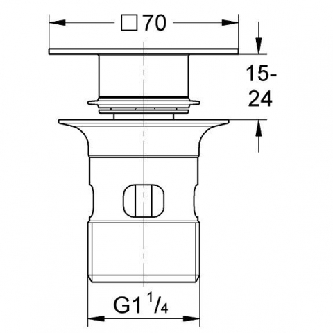 Grohe Ventil parte superioara, crom [1]