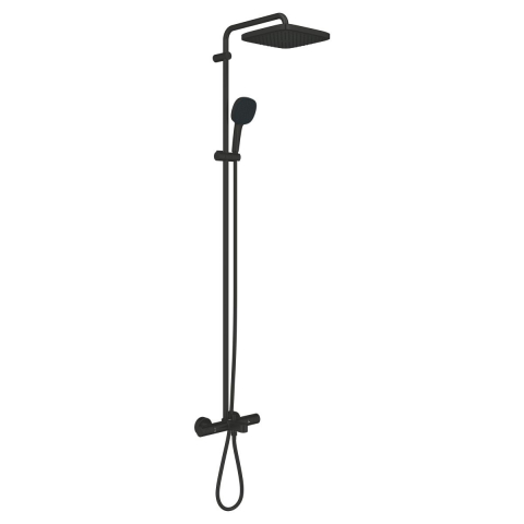 Sisteme de dus - Grohe Vitalio Comfort set cadă și duș perete cu termostat da negru 269842431