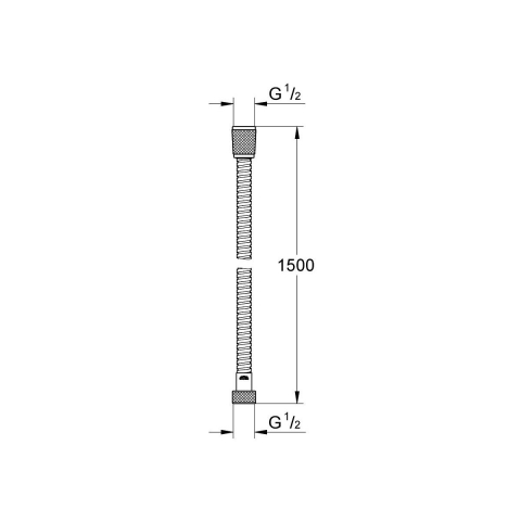 Grohe Vitalio Flex furtun de duș 150 cm negru 27502KS1 [1]