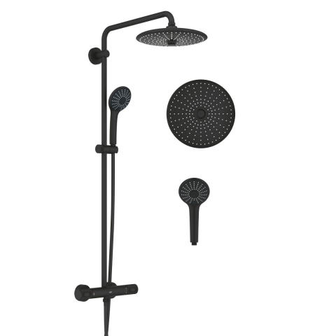 Sisteme de dus - Grohe Vitalio Joy set de duș perete cu termostat da negru 26403KF2