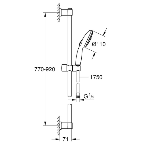 Grohe Vitalio Start set de duș perete crom 26954001 [1]